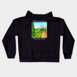 Mount Rainier National Park near Seattle Washington Kids Hoodie